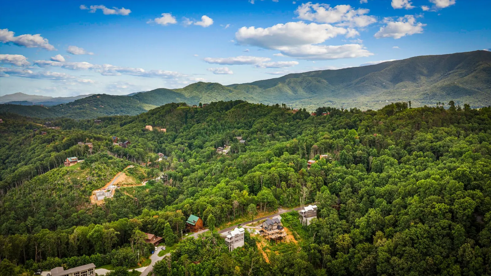 Wide valley view toward the Smoky Mountains from Acorn Ridge